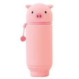 1 x RAW Customer Returns LIHITLAB Kawaii Japanese Pig Large Stand Up Pencil Case For School Office College, Cute School Supplies, Animal Pen Holder Pencil Holder Girls, Artist Pencil Case, Pig A7714-5  - RRP €25.01