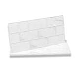 1 x RAW Customer Returns Fantasnight, White Tile Stickers, Waterproof Tile Look Adhesive Tiles, Self-Adhesive Tile Film Kitchen Backsplash for Kitchen Bathroom 30 x 15 cm, 12 Pieces - RRP €14.99