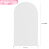 1 x RAW Customer Returns Wokceer 2.2m Wedding Arch Cover Spandex Custom Fit Wedding Arch Stands Round Top Chiara Arch Backdrop Cover for Birthday Party Ceremony Banquet Decoration White - RRP €34.27