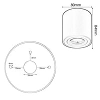 1 x RAW Customer Returns Gleonlux LED surface-mounted spotlight surface-mounted light flat pivoting spot light 230V ceiling light with GU10 socket ceiling spot ceiling lamp surface-mounted surface-mounted lamp - RRP €49.99