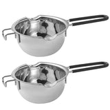 1 x Brand New Cabilock 2 Pieces Water Bath Melting Bowl Stainless Steel Melting Pot Butter Pan Saucepan Melting Bowl Water Bath Bowl Melting Pot Bowl for Wax Cream Cheese Butter Chocolate Melting Pot - RRP €35.99