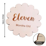 2 x Brand New 12 Pieces Wooden Baby Milestone Cards, Baby and Month Milestone Photo Props Discs, Baby Stages Cards, Wooden Baby Milestone Sign Baby Gift Sets - RRP €40.8