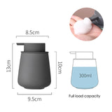 1 x RAW Customer Returns Soap Dispenser, Detergent Dispenser, Refillable Soap Dispenser, Ceramic, 350 ml, Soap Dispenser for Kitchen, Bathroom and Shower Grey Liquid Soap Dispenser  - RRP €17.14