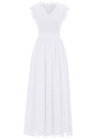 1 x RAW Customer Returns Dressystar Women s Lace Dress Evening Dress Long Elegant for Wedding Party Dress Cocktail Dress Confirmation Dresses White M - RRP €56.71