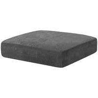 1 x RAW Customer Returns CHELZEN Velvet Sofa Seat Cushion Cover, Highly Elastic Seat Cover, Stretch Sofa Seat Cover Slipcover Protector Sofa Cover L-shaped Corner Sofas for Living Room 1 Seater, Gray  - RRP €11.99