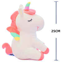 1 x RAW Customer Returns SNOWOLF Unicorn Stuffed Animal Toy Cute Soft Unicorn Plush Hugging Pillow with Rainbow Wings Kawaii Toy for Kids Girls White, 25cm  - RRP €14.99