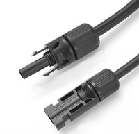 1 x RAW Customer Returns Extension cable 4mm solar cable balcony power station connection cable black with plug on both sides for solar modules PV GAK, Made in Germany 12 meters  - RRP €32.22