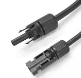 1 x RAW Customer Returns Extension cable 4mm solar cable balcony power station connection cable black with plug on both sides for solar modules PV GAK, Made in Germany 12 meters  - RRP €32.22