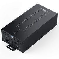 1 x RAW Customer Returns ORICO Industrial USB Hub, 20 Ports Attachable Industrial USB 2.0 Hub with 150W Power, Full Metal Housing, High Speed Data Transfer - RRP €129.99