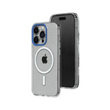 1 x RAW Customer Returns RHINOSHIELD Clear Case Compatible with Magsafe for iPhone 15 Pro Max Superior magnetic,Advanced Yellowing Resistance,Crystal Clear,Protective and Customizable Clear Phone Case-Cobalt Blue Camera Ring - RRP €47.39