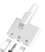 1 x RAW Customer Returns Headphone Adapter for Apple 3in1 Accessories Charger Headphone Jack 3.5 mm for iPhone 14 13 12 11 Pro Max 7 8 Plus X SE XS XR for iPad Air Lightning Splitter Headphone Jack Charging Cable Aux Cable - RRP €21.6