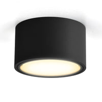 1 x RAW Customer Returns KYOTECH LED surface-mounted ceiling light flat with LED GX53 230V 6W warm white 3000K, ceiling surface-mounted spot 95x55mm black round - RRP €21.17