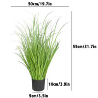 2 x RAW Customer Returns Aisamco Artificial Decorative Grass Green Pot Artificial Shrubs Fake Plant Wheat Grass Fake Leaves Shrubs Height 55cm for Home Office Garden Decoration - RRP €43.98