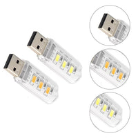 1 x RAW Customer Returns USB gooseneck, mini LED USB lamp, USB reading lamp, computer lamp LED lamp USB connection, USB gooseneck lamp, flexible keyboard light, 4 mixed LED USB lights 2 white 2 warm yellow  - RRP €6.04