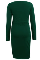 1 x RAW Customer Returns Smallshow Women s Maternity Dresses Long Sleeves Maternity Dresses,Deep Green,L - RRP €25.63