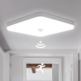 1 x RAW Customer Returns Combuh ceiling light with motion detector 30W IP56 2400LM cold white 6500K waterproof LED ceiling lamp for bathroom, office, porch, garage, balcony 25 25 4cm - RRP €26.21