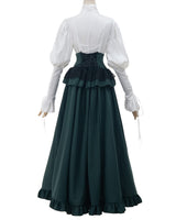 1 x RAW Customer Returns FCCAM Medieval Clothing Women s Festive Dresses for Women Victorian Dress Dresses Women s Festive Carnival Costume Women including white blouse and green skirt, S M - RRP €40.94