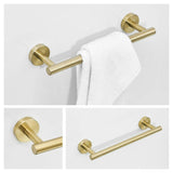 1 x RAW Customer Returns Kelelife toilet paper holder towel hook wall towel holder towel rail for bathroom, brushed gold, 304 stainless steel 3 in 1 toilet paper holder toilet paper holder bath towel holder - RRP €34.27