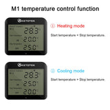 1 x RAW Customer Returns KETOTEK Day Night Thermostat Socket Digital Temperature Controller with 3M Sensor Timer Heating Cooling Plug-in Thermostat with Timer for Greenhouse Terrarium Reptile - RRP €25.99