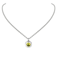 1 x Brand New Women s Necklace, Birthstone Necklace August Peridot Birthstone Pendant, Women s Necklace with Gift Box-PRSOTEEL - RRP €21.6