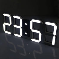 1 x RAW Customer Returns 3D LED Digital Alarm Clock, Alarm Clock Wall Clock 12h 24h Time Display with Alarm and 3 Adjustable Brightness Levels Function for Bedroom - RRP €18.9