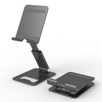 1 x RAW Customer Returns Minthouz Extendable Mobile Phone Stand, Aluminum Mobile Phone Holder, Multi-Angle Height-Adjustable Mobile Phone Holder, Compatible with iPhone 14 13 Pro Max 12 11 and All 4.7-7.9 Inch Smartphones - Black - RRP €15.89