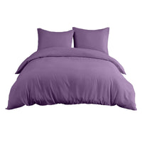 1 x Brand New HMFSXKR Bedding Set with Zipper Duvet Cover Breathable Pillowcase Soft and Comfortable Microfiber Pillowcases Pillowcase Light Purple, 220x230cm 2x80x80cm  - RRP €22.88