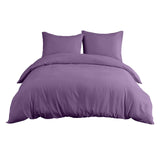 1 x Brand New HMFSXKR Bedding Set with Zipper Duvet Cover Breathable Pillowcase Soft and Comfortable Microfiber Pillowcases Pillowcase Light Purple, 220x230cm 2x80x80cm  - RRP €22.88