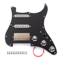 1 x RAW Customer Returns Alnicov Loaded Prewired Pickguard Set SSH Alnico V Single Coil Humbucker Pickup for Fender Strat ST Electric Guitar Replacement Black - RRP €46.99