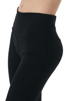 1 x RAW Customer Returns LaiEr Yoga Pants for Women Tummy Control Workout Bootleg High Waist Pants 4-Way Stretch Pants with Inside Pockets, Black,4XL - RRP €27.96