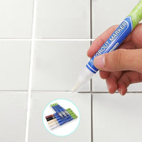 1 x Brand New Grout pen, 4 pcs grout pens white tile grout brightener grout pen repair marker sealing pen grout cleaner for bathroom tiles kitchens - RRP €6.73