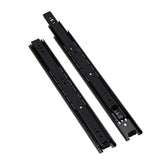 1 x RAW Customer Returns 2 pairs of black drawer rails, full extension, 25 cm length, 45 kg load capacity, side mounting - RRP €13.2