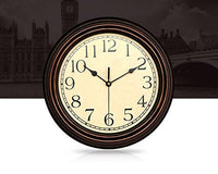 6 x Brand New Tebery 12 inch wall clock, quiet retro wall clock without ticking noise, decorative classic clock, vintage wall clock for kitchen, home, office, bedroom, living room, battery operated, 30 cm - RRP €85.2