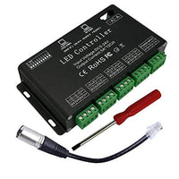 1 x RAW Customer Returns 12 channel DMX decoder, DMX512 decoder RGB LED controller 60A PWM DMX512 dimmer driver for RGB LED strips, RGB LED strips and LED module light DC12V-24V - RRP €39.99