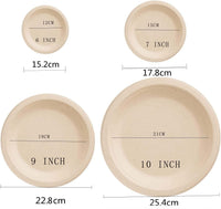 1 x RAW Customer Returns Disposable plates, 50 pieces, paper plates, recycled sugar cane, bagasse, disposable cutlery, 100 natural, compostable plant fiber, environmentally friendly party plates, disposable tableware, natural, 17.8 cm - RRP €10.99