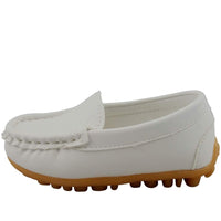 1 x RAW Customer Returns DADAWEN Unisex-Kids Espadrilles Mocassin Leather Shoes-White 24 - RRP €60.0