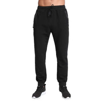 1 x RAW Customer Returns Tansozer jogging bottoms men s cotton training trousers men s sports trousers men s long trousers men s zip pockets black XXL - RRP €31.25