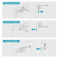 1 x RAW Customer Returns GOTOTOP Adjustable Hydraulic Automatic Door Closer, Slowly Closing and Closing Door, Ideal for Self-Closing Door for Commercial Residential Use, 25-45KG - RRP €19.29