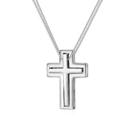 1 x RAW Customer Returns SOULMEET Silver Matching Lovers Necklace Couple Necklace for Man Women 925 Cross Pendant Best Friends Family Member Jewelry Gift for Birthday Anniversary - RRP €49.4