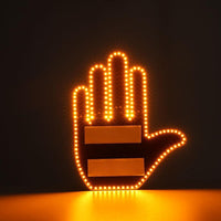 1 x RAW Customer Returns Funny Car Finger Light with Remote Control, Give the Bird Love Wave to Driver, Road Rage Signs, Middle Finger Gesture LED Light, Car Accessories for Men Women - RRP €14.18