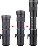 1 x RAW Customer Returns JINTU 420-1600mm Telephoto Lens Manual Focus Zoom Lenses F 8.3-16 for Canon EOS DSLR Cameras 4000D 2000D 1200D 1100D 250D 200D 650D 750D 800D 550D 80D 90D 60D 70D 5D IV 6D II 7D II T7 T7I T8I SL3 - RRP €139.0