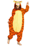 1 x RAW Customer Returns Kigurumi Pajamas Jumpsuit Animal Costume for Carnival, Halloween, Party, Cosplay One-piece in Flannel, Soft and Comfortable Height 148cm-158cm S, Tiger  - RRP €30.99