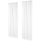 1 x RAW Customer Returns Deconovo curtains living room voile curtains with ruffle tape for rail system white 245 x 140 cm set of 2 - RRP €20.95