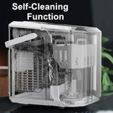 1 x RAW Customer Returns FOOING ice cube machine mini portable, 15kg 24h, compact ice cube maker machine countertop, 6-minute quick ice machine, self-cleaning ice maker for home, white - RRP €85.5