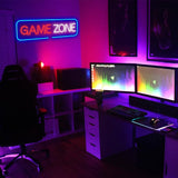 1 x RAW Customer Returns Game Zone Neon Sign Neon Light Gaming Neon Gamer Light Led Sign Gaming Room Decoration Usb Powered Neon Light Game Neon Sign for Game Room Playroom Gaming Setup Decoration Teenager Gift - RRP €22.99