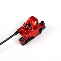 1 x RAW Customer Returns chooee Bicycle Hydraulic Disc Brake MTB Hydraulic Disc Brake Rear left, tube 1450mm long, red - RRP €37.3