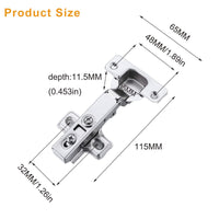 1 x RAW Customer Returns Set of 4 kitchen cabinet hinges 110 degree soft close automatic hinge 35 mm cabinet door hinges with 1 punch template - RRP €14.99