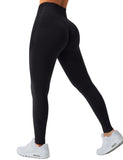 1 x RAW Customer Returns TAYOEA Women s Push up Sports Pants Scrunch Butt Leggings High Waist Seamless Yoga Pants Fitness Seamless Gym Leggings Opaque, Black, L - RRP €25.2