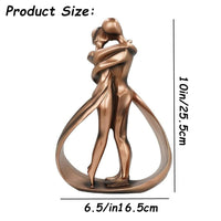 1 x RAW Customer Returns YGMXZL Resin Couple Kiss Desktop Ornament, Couple Hug Statue Decoration, Creative Lovers Romance Sculpture, Kiss Lover Statue for Bookshelf Table Decoration - RRP €29.23