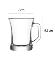 2 x RAW Customer Returns UNISHOP Set of 6 transparent glass cups, 9.5 cl capacity, for espresso and cut coffee, dishwasher safe - RRP €33.7